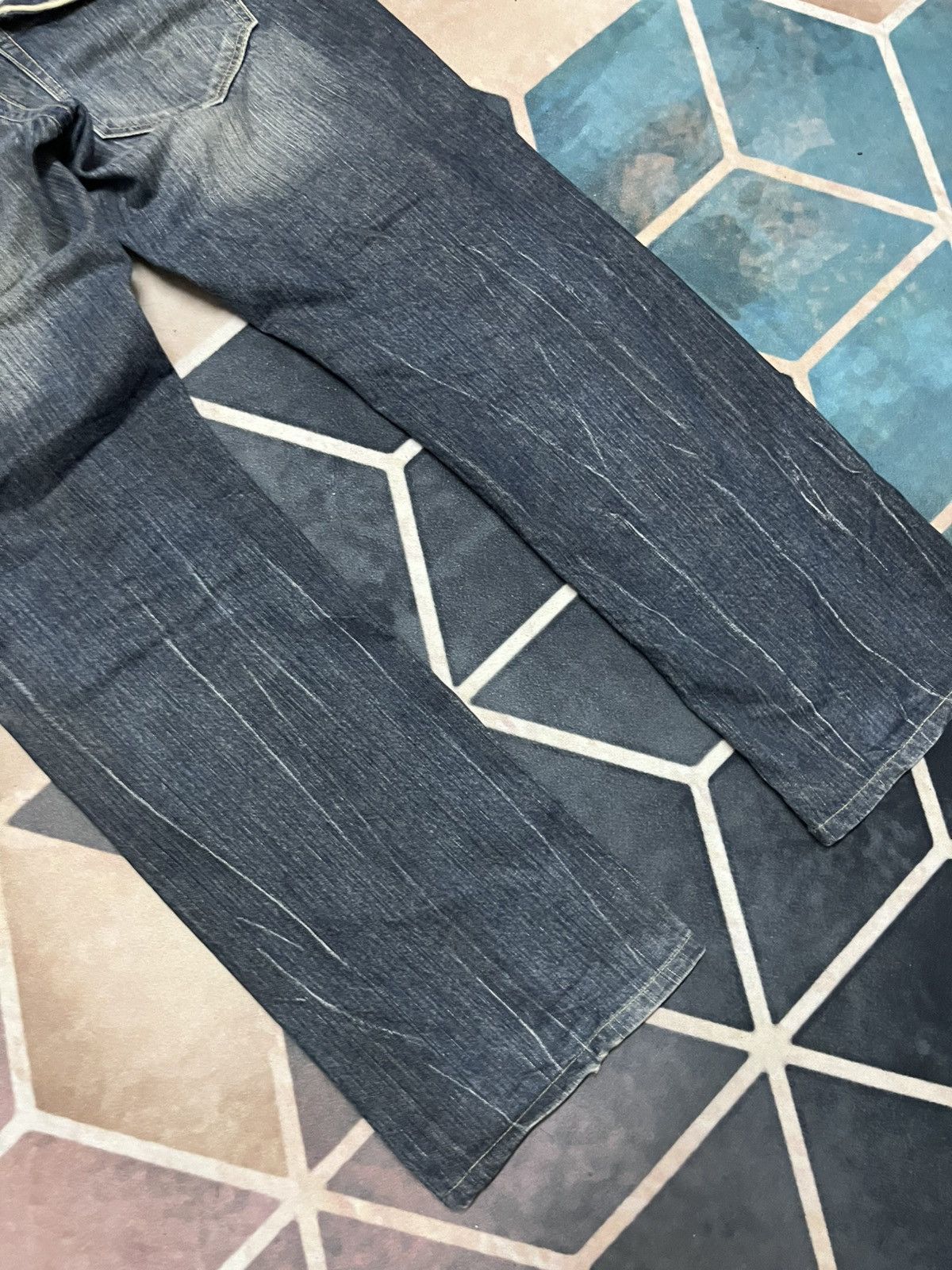 Tornado Mart 💥Japanese Brand BACK RUSH Mini Flare Jeans Size US 33 - 4 Thumbnail