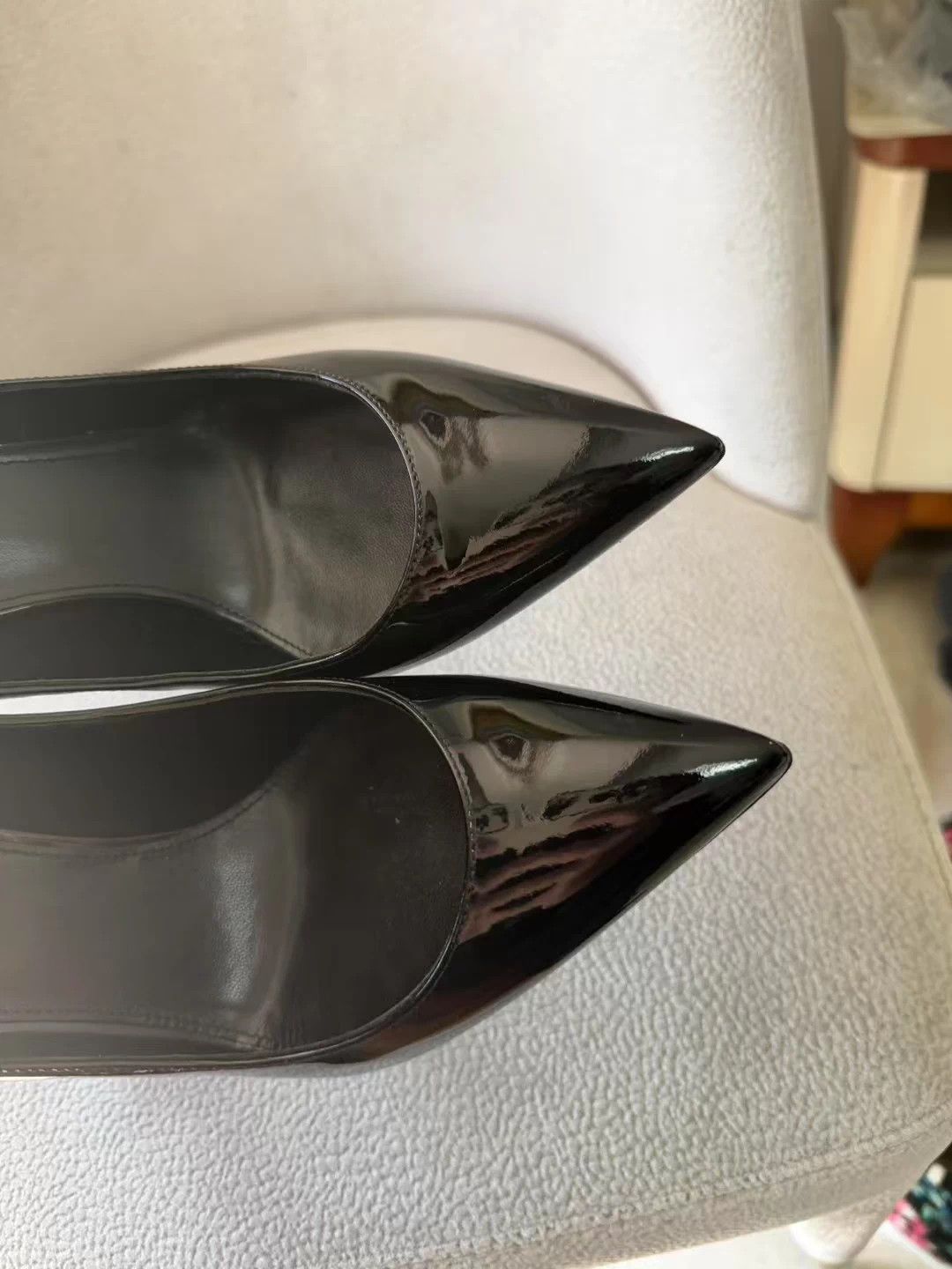 Saint Laurent Paris YSL Opyum pointed patent leather orange heels 36.5 mint Size US 5.5 / IT 35.5 - 4 Thumbnail