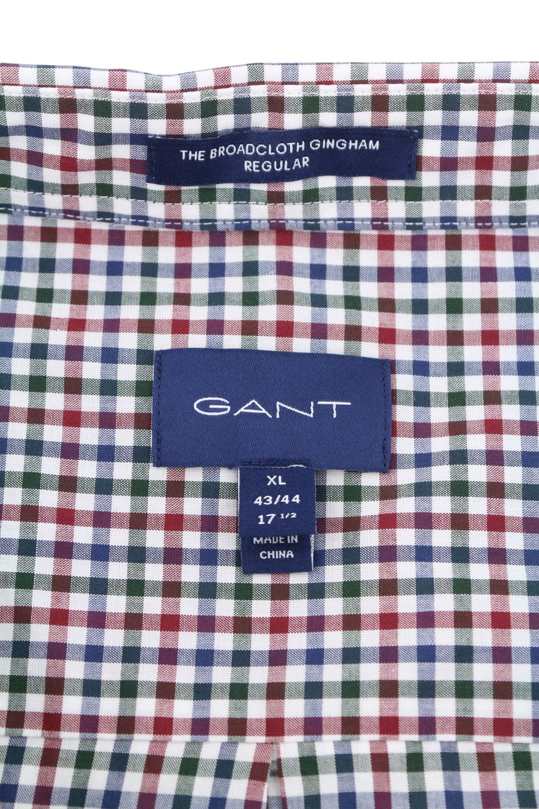 Gant THE BROADCLOTH GINGHAM XL Cabernet Button 87493 Size US XL / EU 56 / 4 - 6 Thumbnail