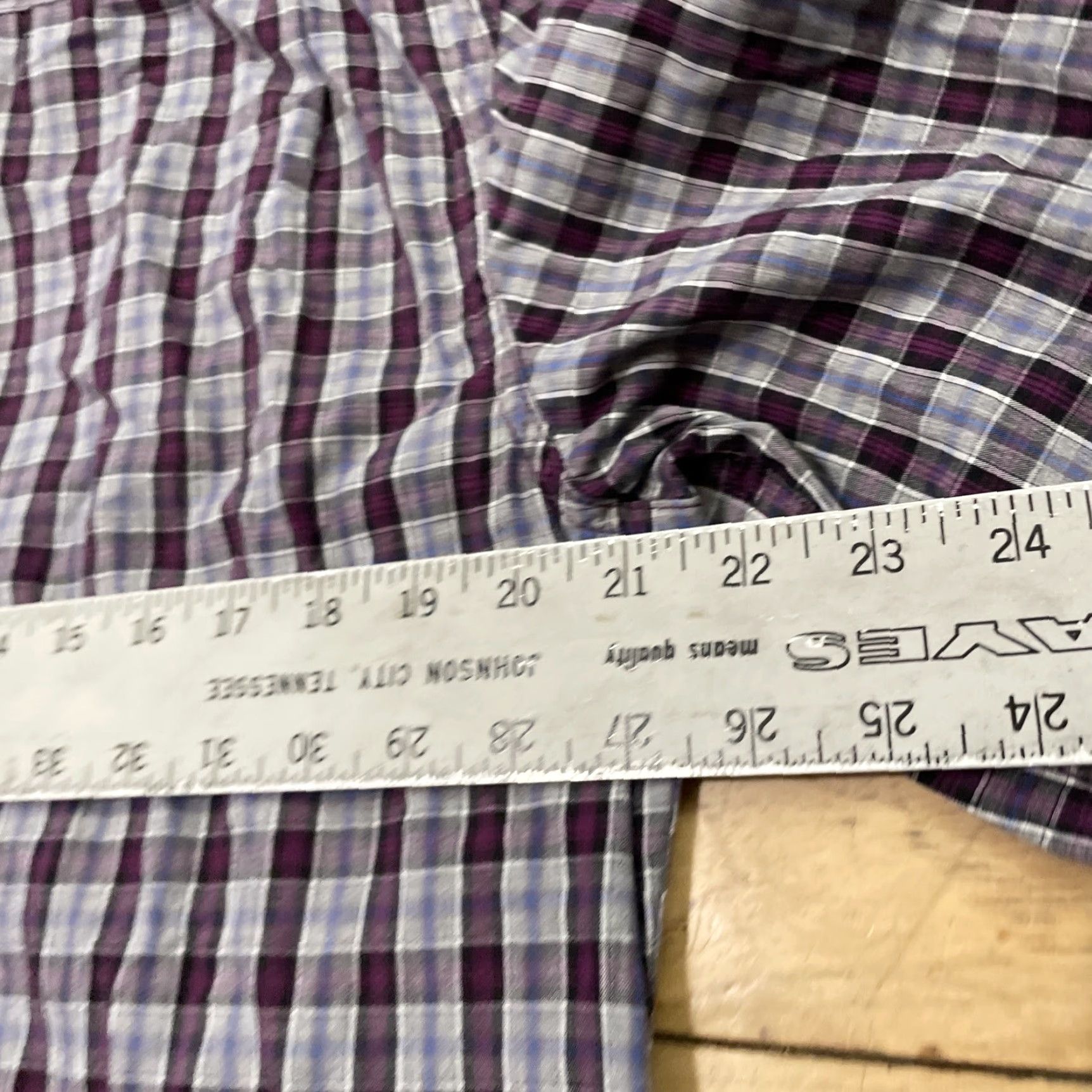 Gap GAP Button Shirt Men L Slim Fit Purple Plaid Long Sleeve Button Up L Size US L / EU 52-54 / 3 - 6 Thumbnail