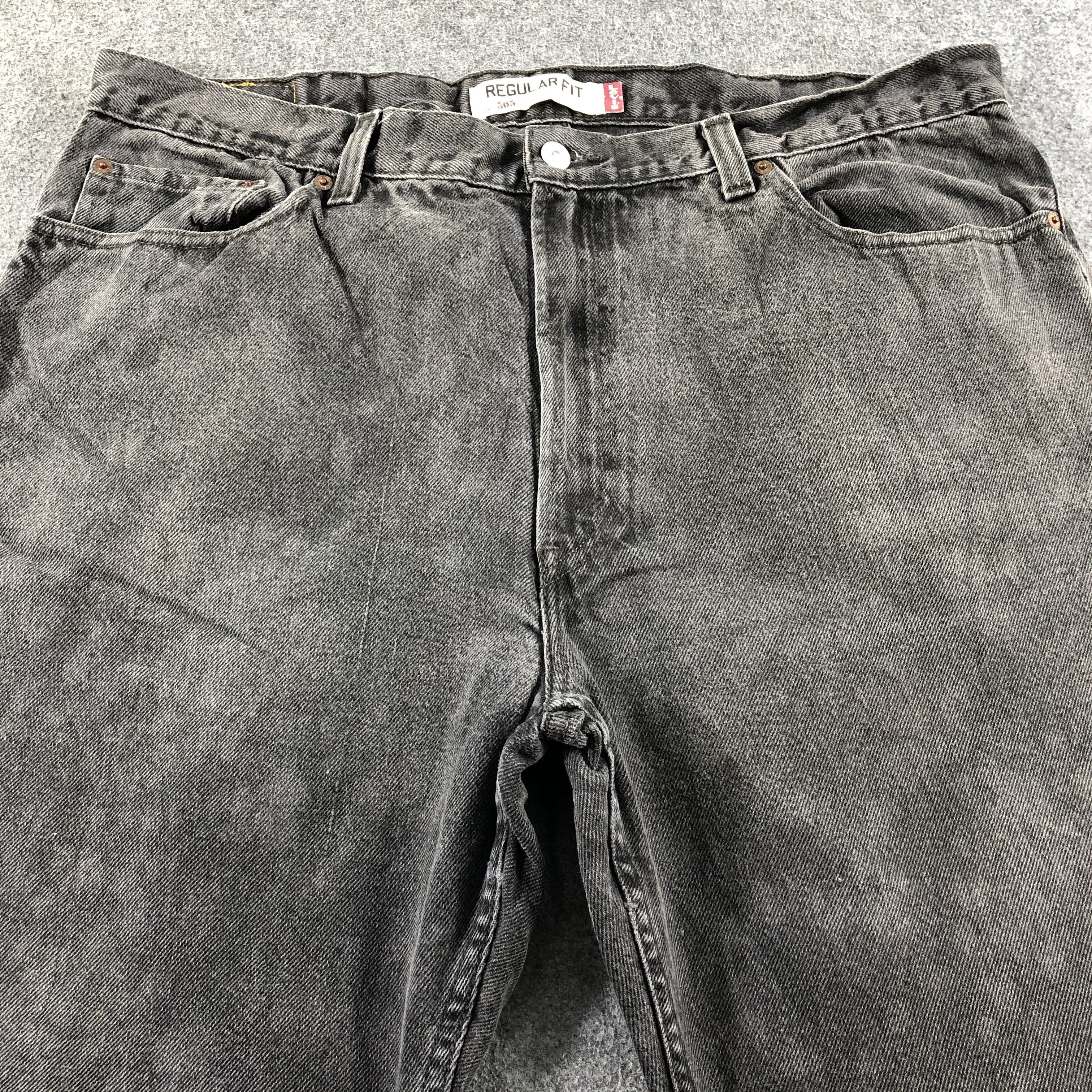 Levi's Vintage Faded Black Levis 505 Jeans-J2580 Size US 39 - 3 Thumbnail