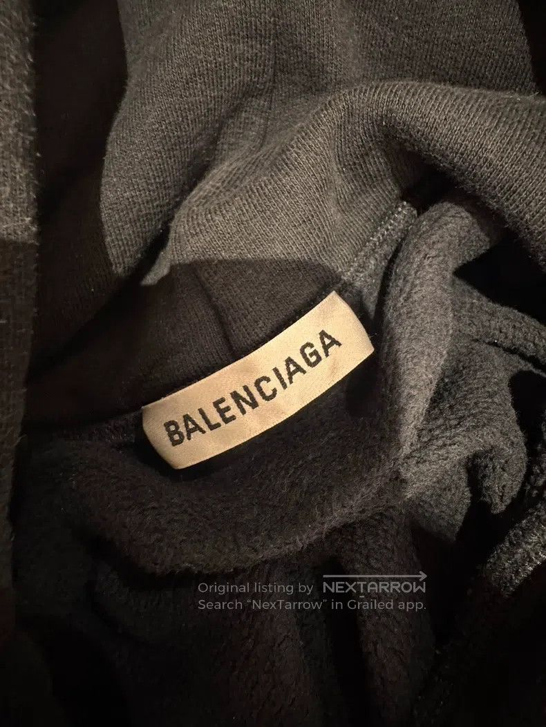 Balenciaga Balenciaga Hooded Sweatshirt, Black, Jelly Black Pink Sign Size XS / US 0-2 / IT 36-38 - 3 Thumbnail