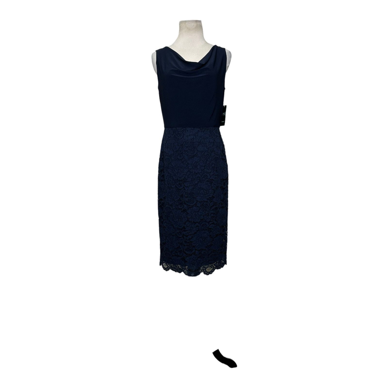 Ralph Lauren Ralph Lauren navy blue lace detail skirt cocktail dress 2 Size XS / US 0-2 / IT 36-38 - 13 Thumbnail
