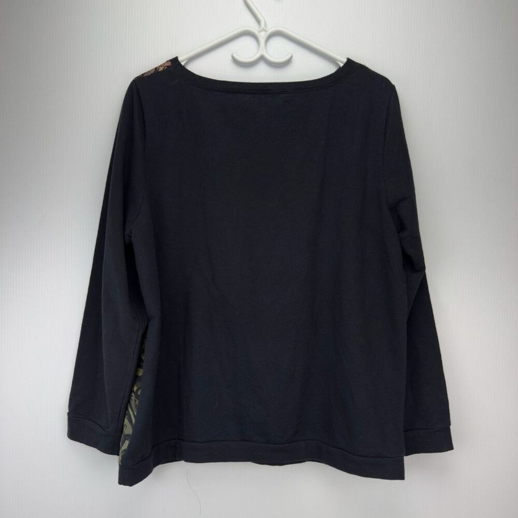 Other OLSEN EUROPE Black Leopard Print Jersey Pullover Top M/L 12 Size L / US 10 / IT 46 - 2 Thumbnail