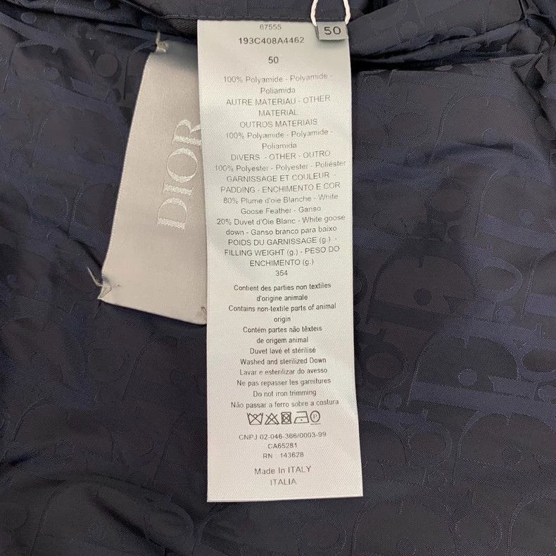 Dior Dior Black logo full-print lapel long-sleeved down jacket Size US M / EU 48-50 / 2 - 6 Thumbnail