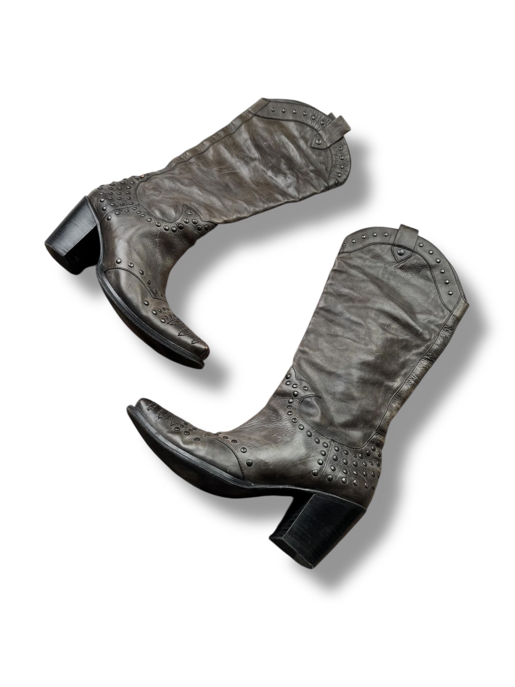 Other Y2K Leather Boots(V325) Size US 8 / EU 41 - 1 Thumbnail
