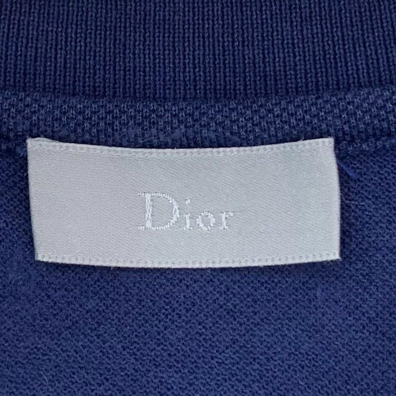 Dior Dior Blue logo bee embroidery lapel Polo short-sleeved shir Size US M / EU 48-50 / 2 - 5 Thumbnail