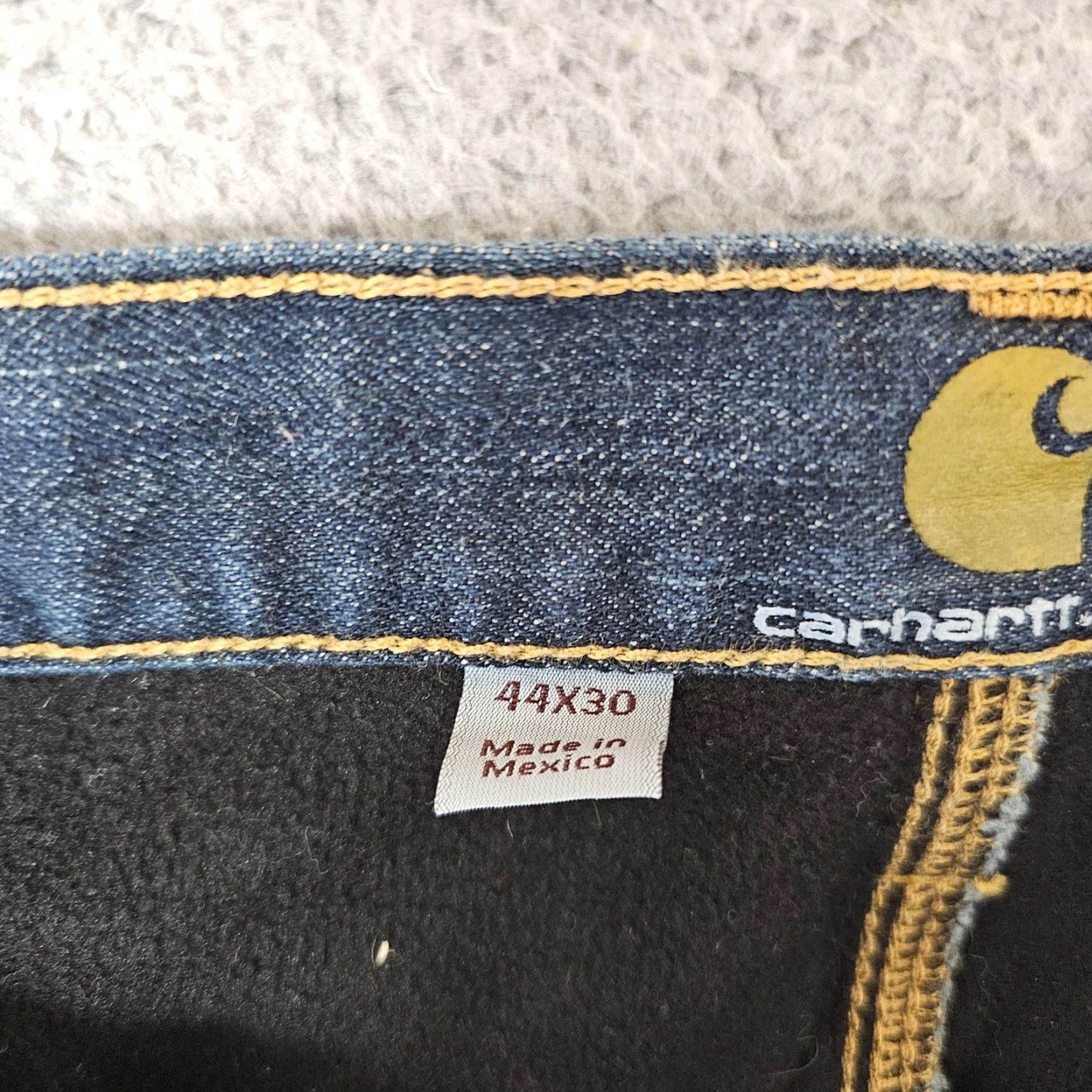 Carhartt Carhartt Jeans Mens 44x30 Blue Relaxed Fit Fleece Lined Warm Denim Workwear Jeans Mens Blue Size US 44 / EU 60 - 4 Thumbnail