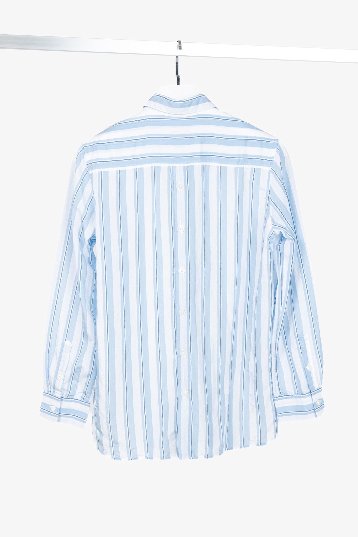 Paul Smith PS Paul Smith Blue & White Striped Buttoned-Back Shirt Size S / US 4 / IT 40 - 2 Thumbnail