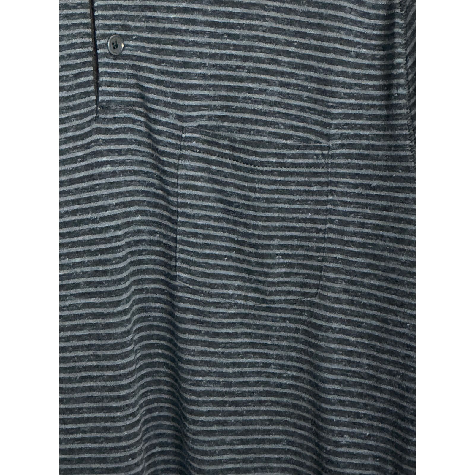John Varvatos John Varvatos USA Blue Black Lightweight Linen Blend Polo XL Size US XL / EU 56 / 4 - 4 Thumbnail
