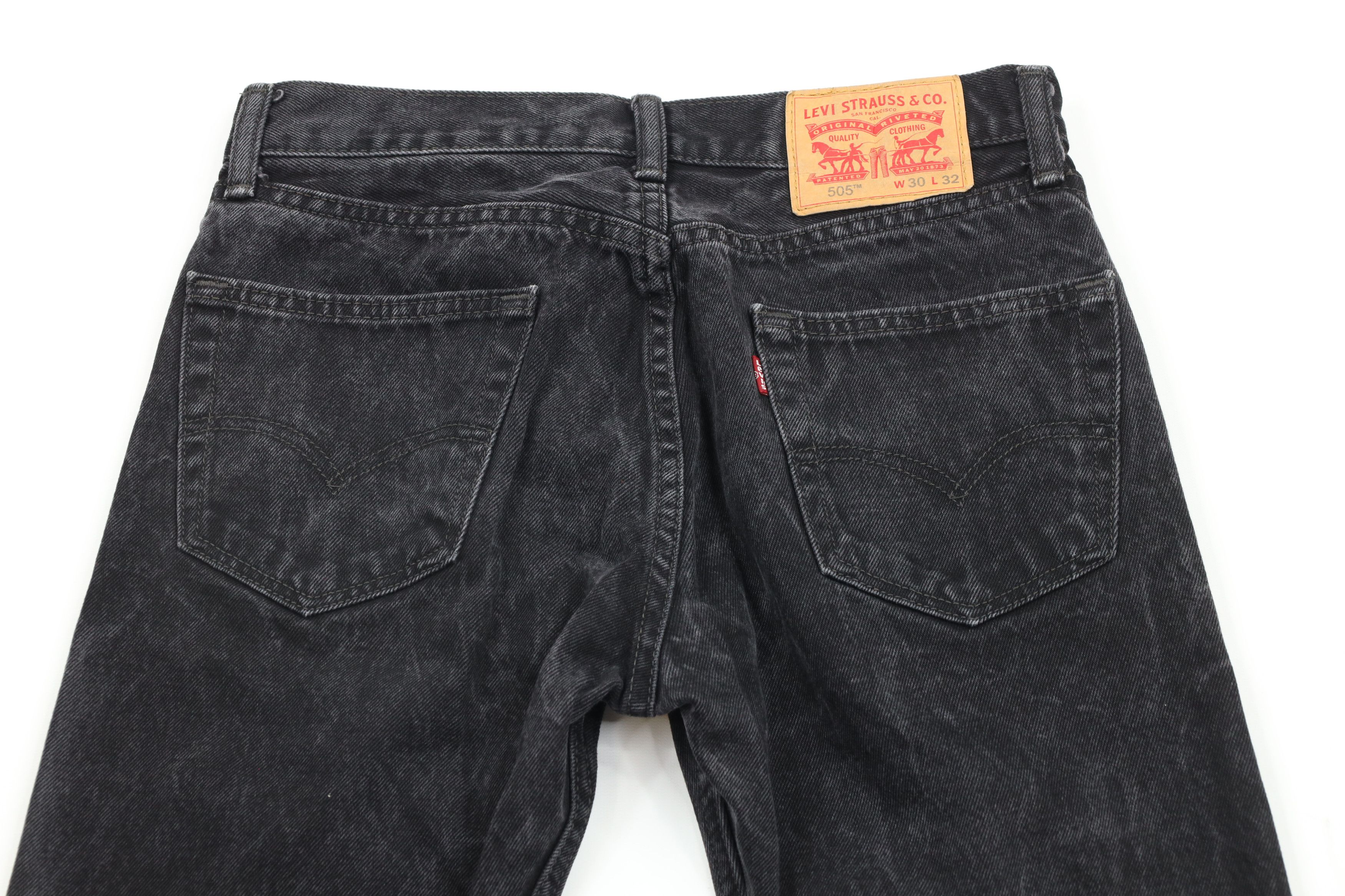 Levi's × Vintage Vintage Y2K Levis 505 Regular Fit Denim Jeans Black Cotton Size US 30 / EU 46 - 8 Thumbnail