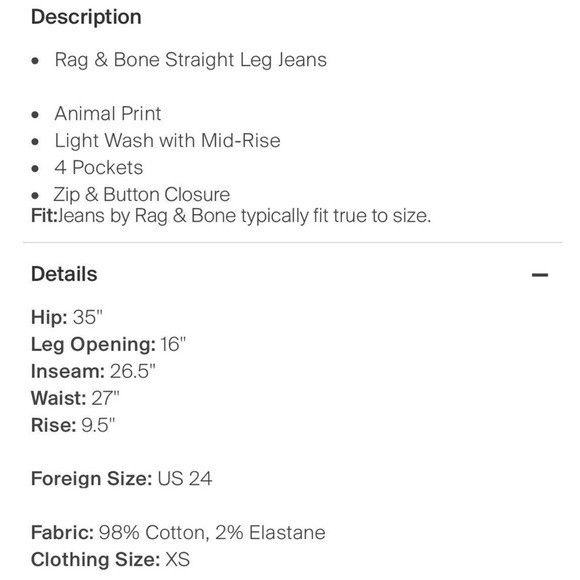 Designer Rag Bone Hana Jeans Gray High Rise Velvet Cheetah Bootcut Cr Size 24" / US 00 / IT 34 - 15 Thumbnail