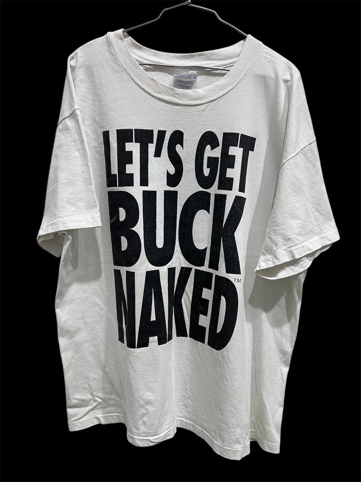 Vintage 90s LET'S GET BUCK NAKED Humor Funny Graphic Streetwear Size US L / EU 52-54 / 3 - 2 Thumbnail