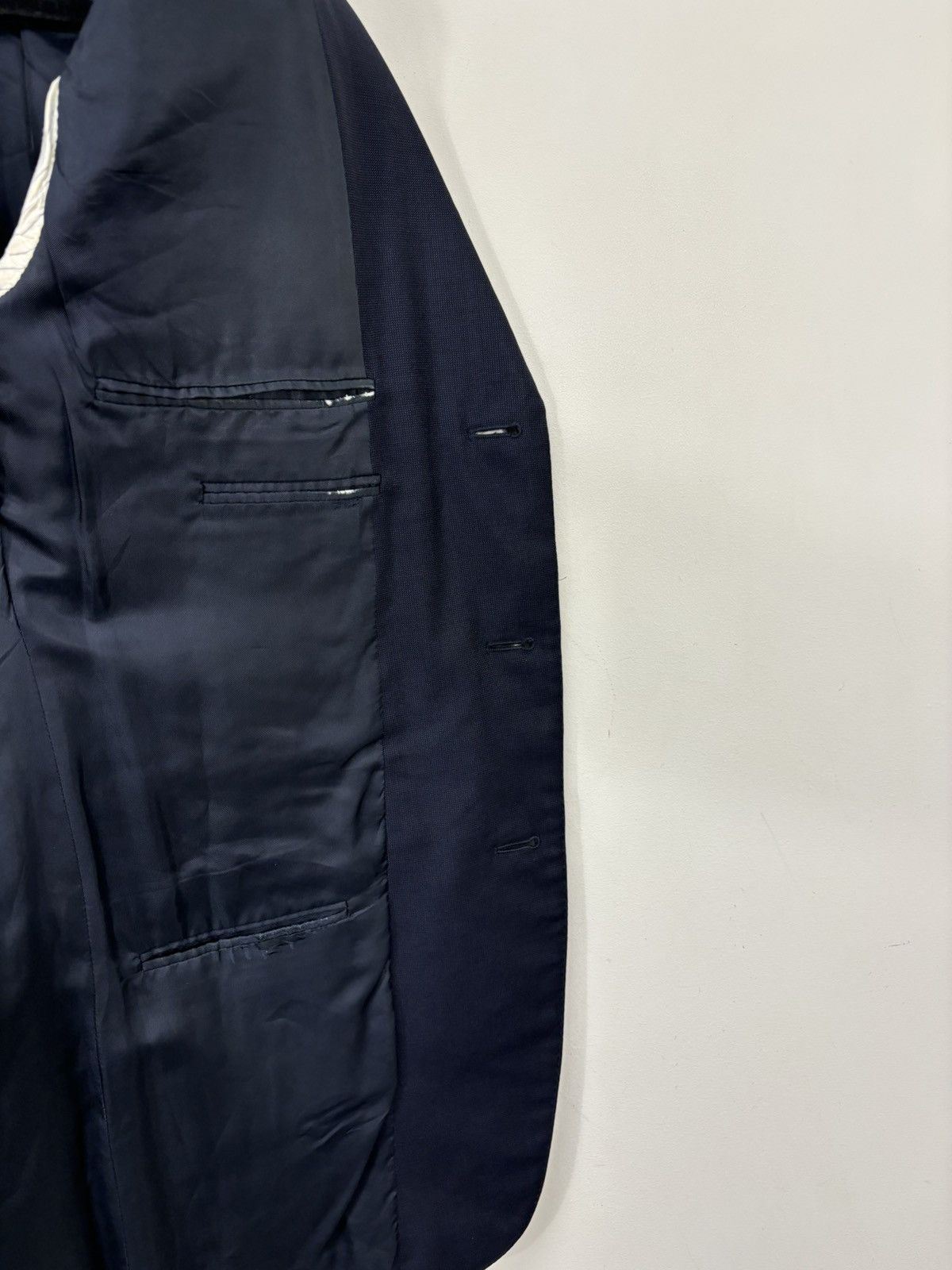 Ermenegildo Zegna Ermenegildo Zegna Men’s 3-Buttons Navy Wool Blazer Jacket Size 40R - 20 Thumbnail