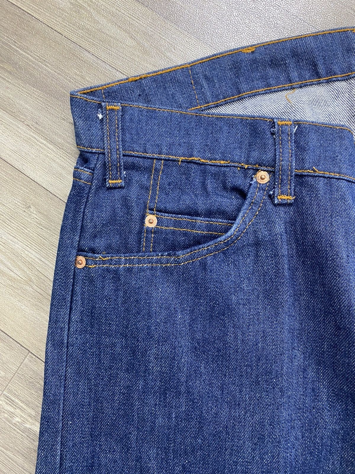 Levi's Vintage Clothing 🇺🇸1970s Vintage Levis 505-0917 Orange Tab Indigo Baggy Jeans Size US 38 / EU 54 - 5 Thumbnail