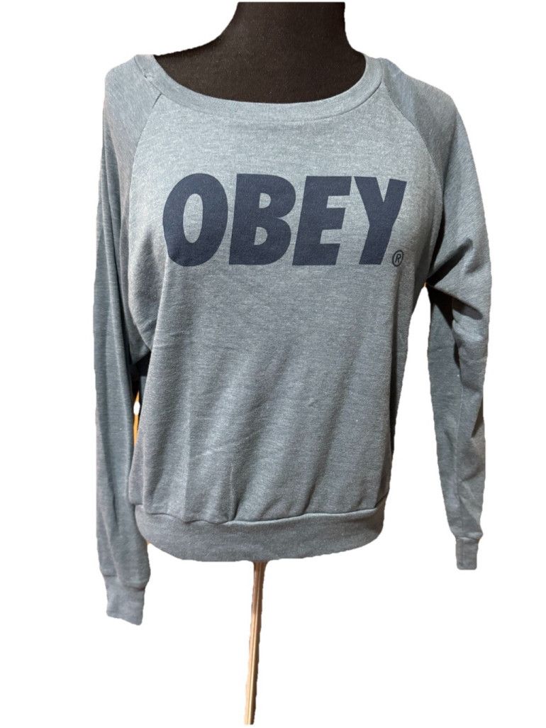 Obey Obey Blue Long Sleeve Tee shirt NWT Size XS / US 0-2 / IT 36-38 - 2 Thumbnail