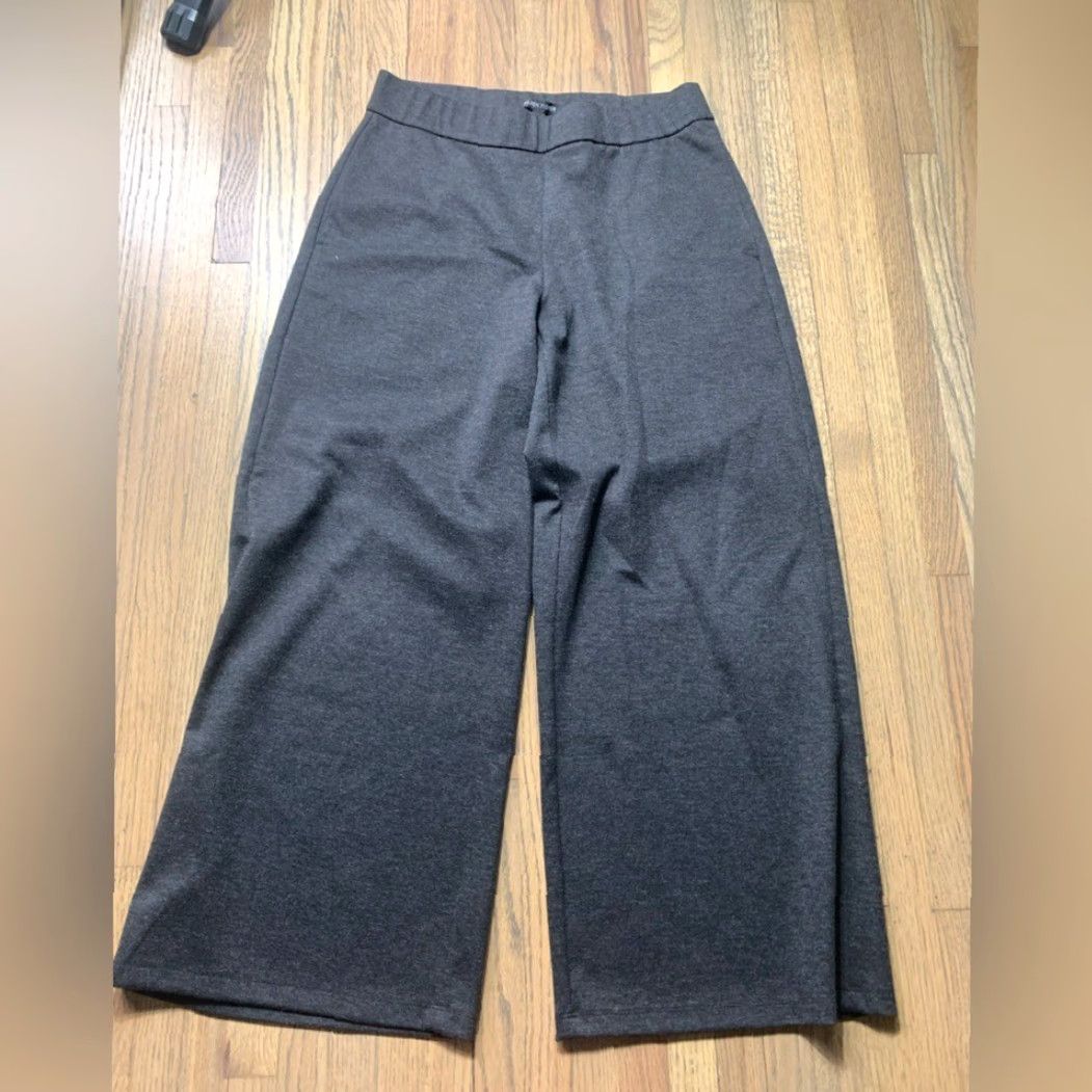 Eileen Fisher NWT Eileen Fisher XS Wide Ankle Pant Charcoal Gray Women XS Regular Pant Womens Size 26" / US 2 / IT 38 - 2 Thumbnail