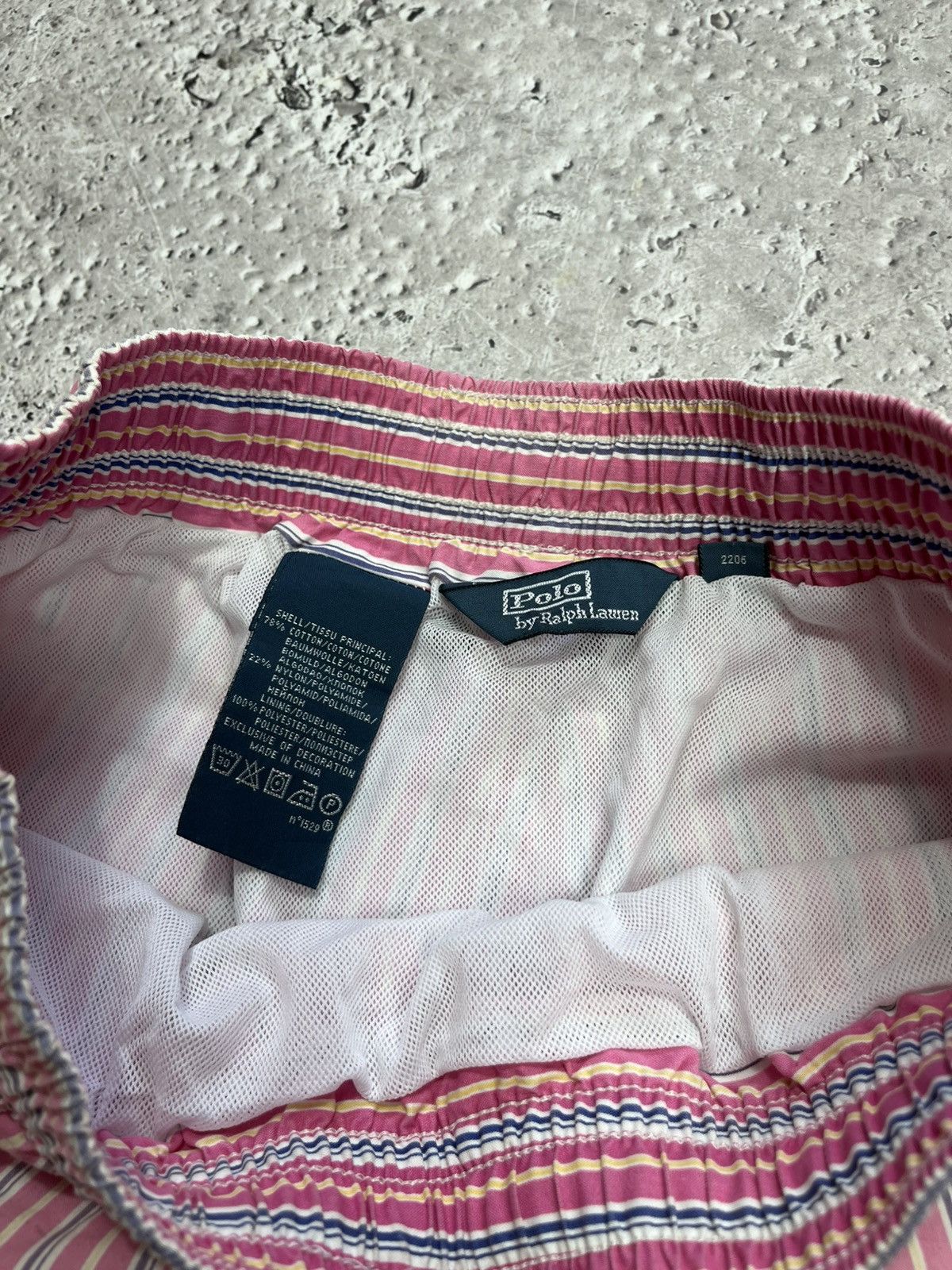 Polo Ralph Lauren Polo Ralph Lauren Pink Striped Swim Shorts Mesh Lined Size S Size US 30 / EU 46 - 6 Thumbnail