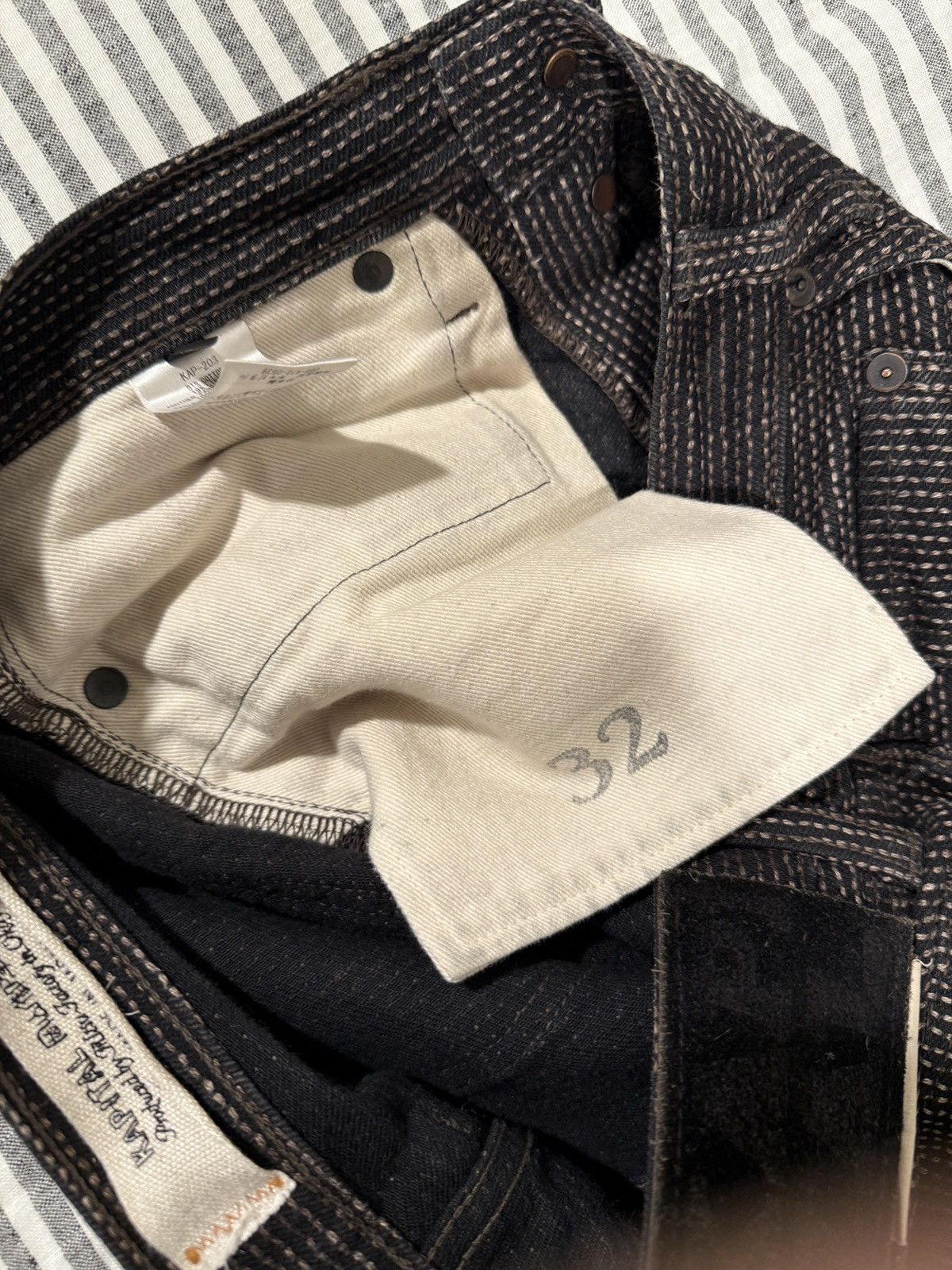 Kapital Kapital Mud Dye Sashiko Denim Jeans Size US 32 / EU 48 - 10 Thumbnail