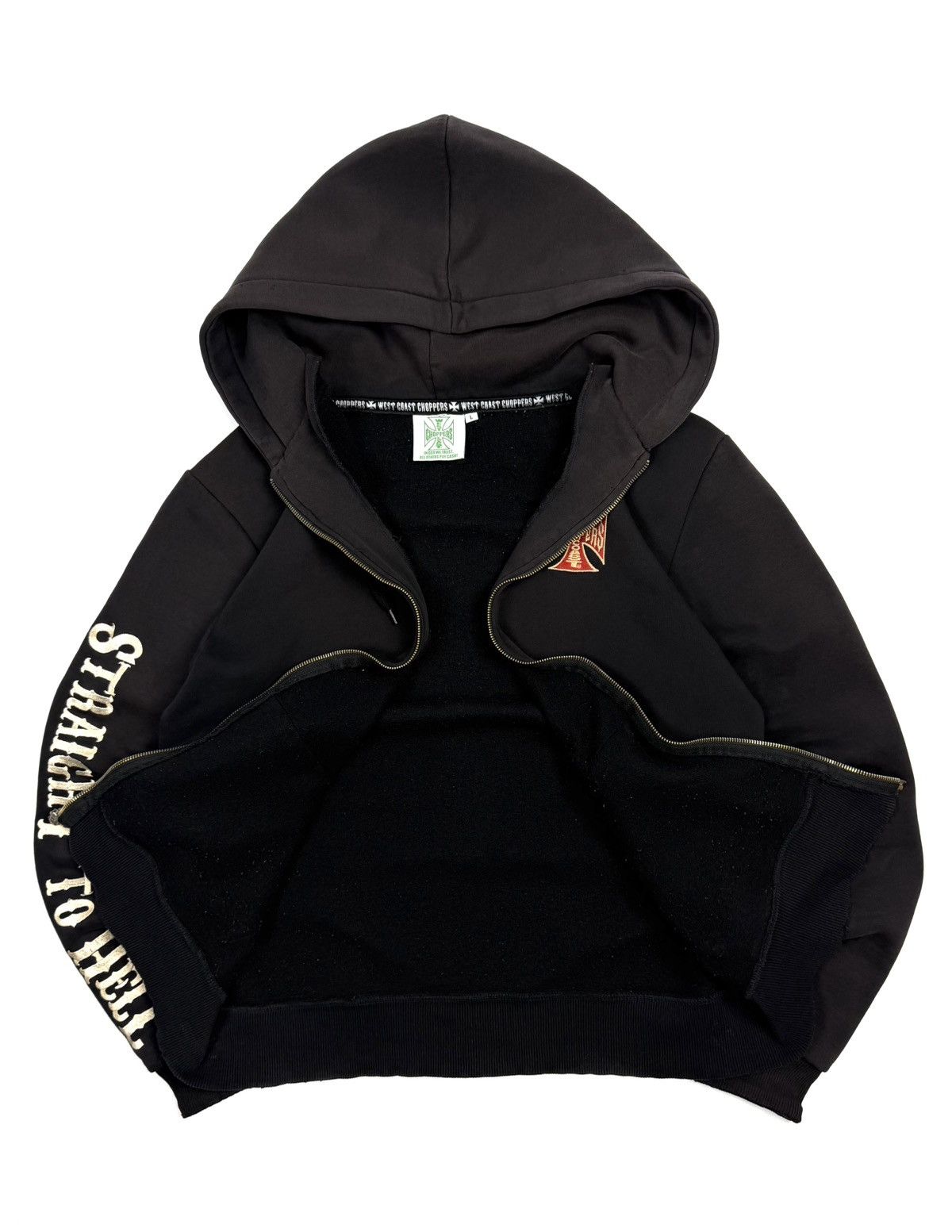 West Coast Choppers West Coast Choppers Faded Zip Hoodie Straight To Hell Y2K Size US L / EU 52-54 / 3 - 3 Thumbnail