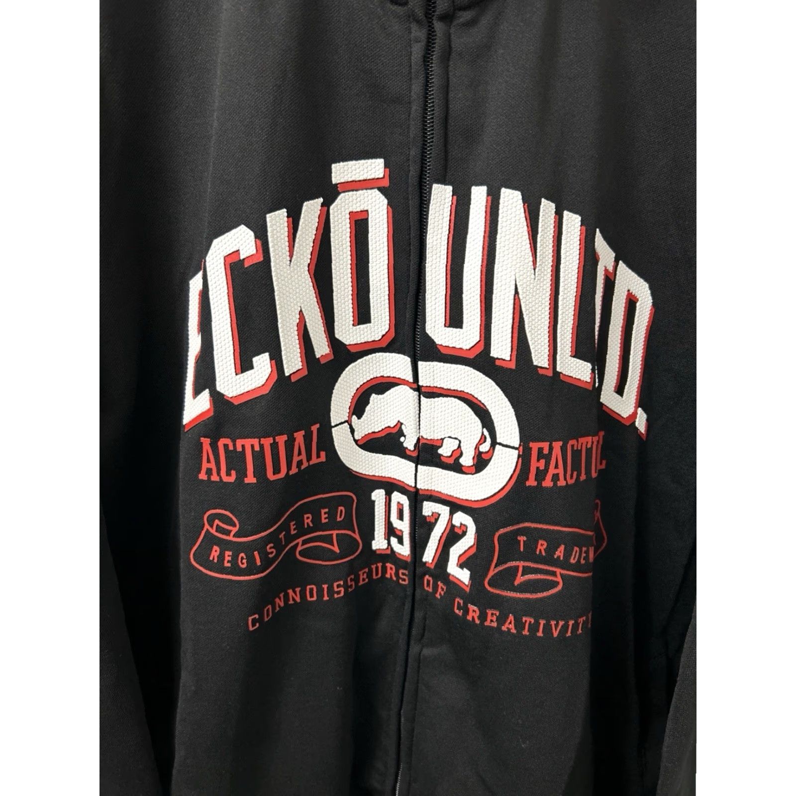 Ecko Unltd. Ecko Unltd Track Jacket Mens XL Black Red Full Zip Logo L/S Size US XL / EU 56 / 4 - 4 Thumbnail