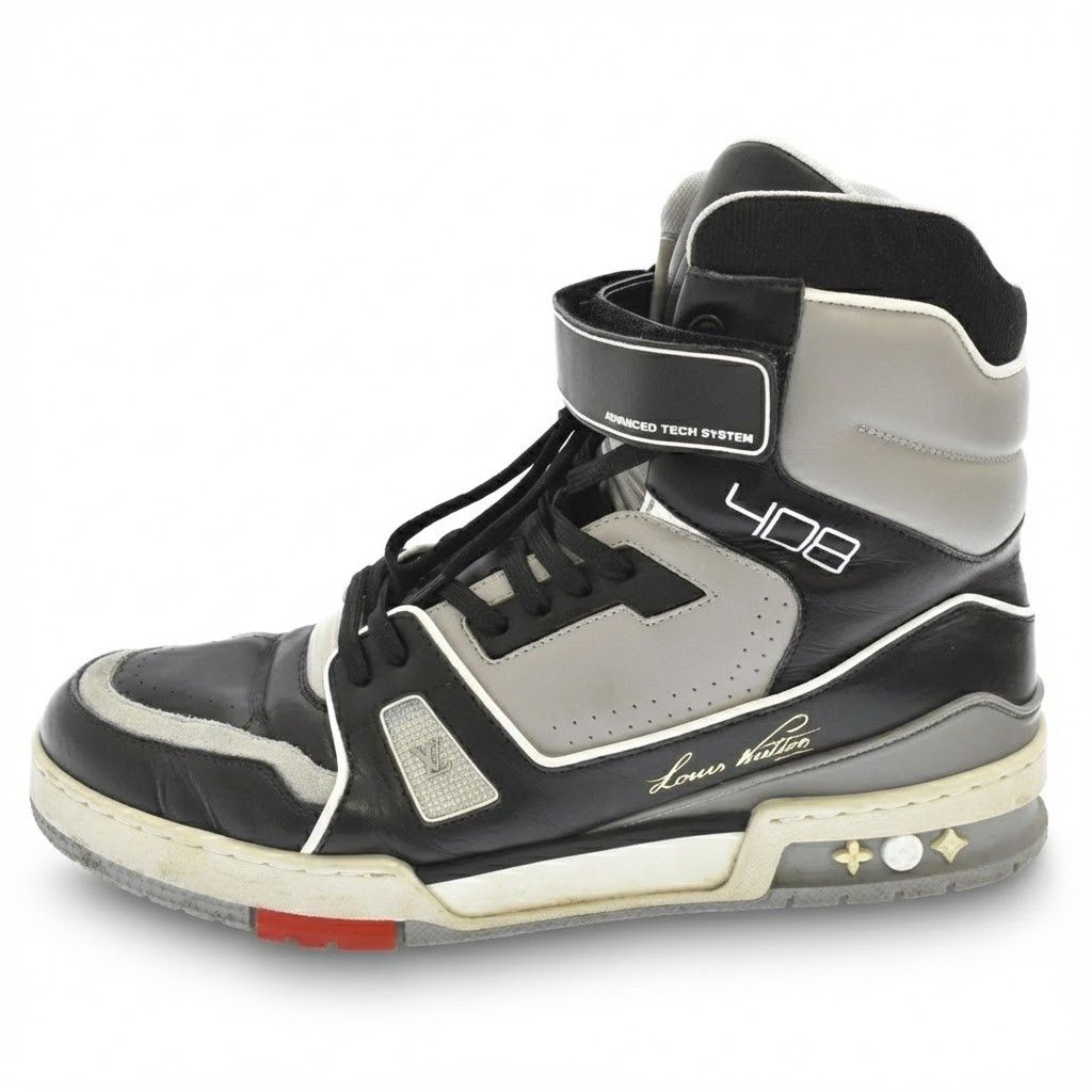 Louis Vuitton 19SS TRAINER LINE HIGH-TOP SNEAKERS CL 1128 BLACK/GRAY Size US 10 / EU 43 - 1 Thumbnail