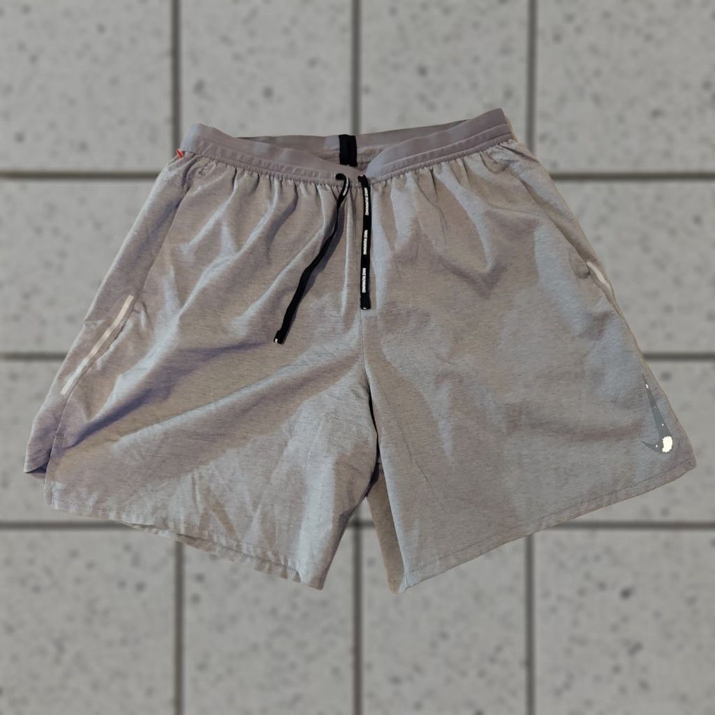 Nike VINTAGE Mens Nike Shorts L Large Gray Athletic Gym Workout Size US 33 - 1 Thumbnail