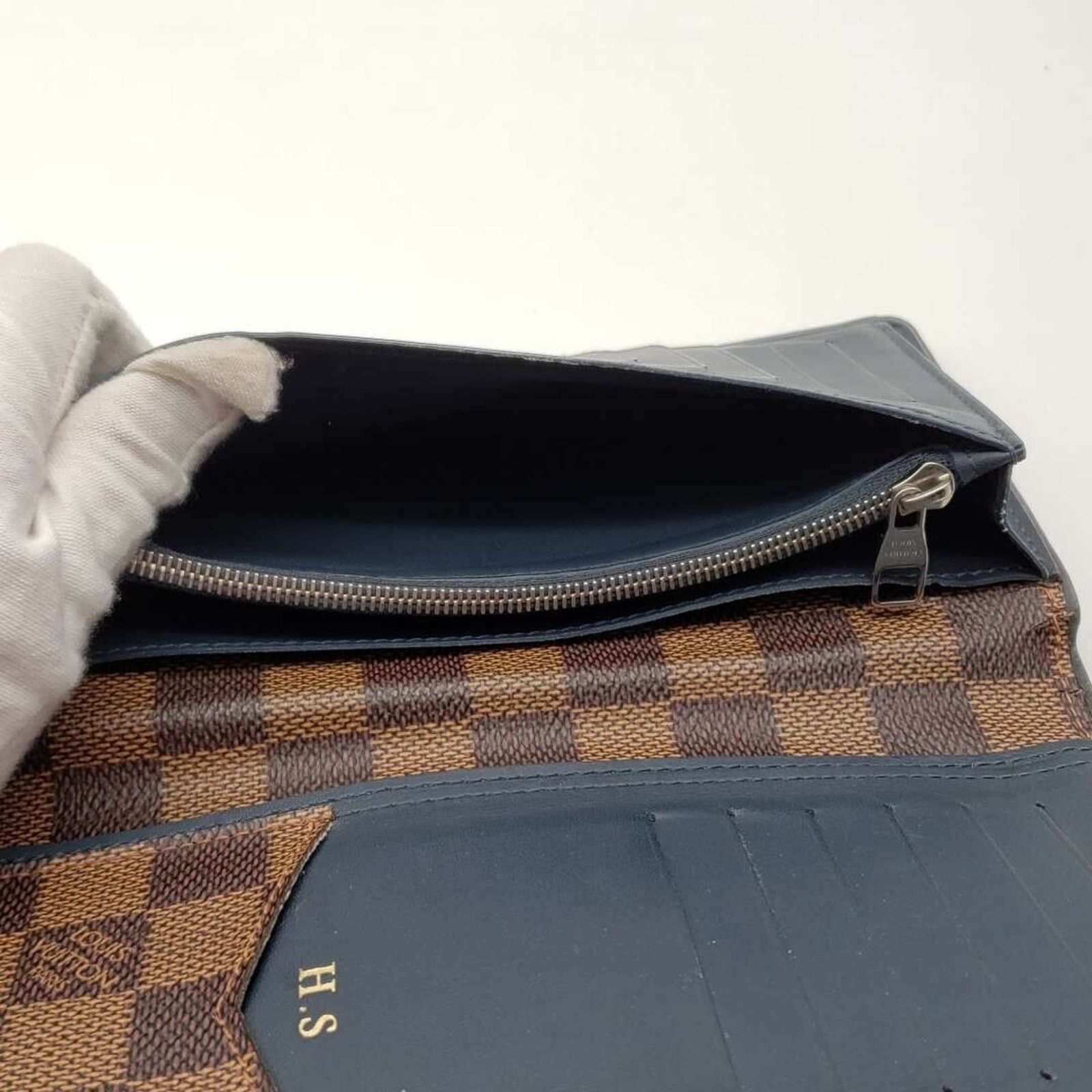 Louis Vuitton Authentic Louis Vuitton Portefeuille Brazza Damier Ebene Size ONE SIZE - 10 Thumbnail