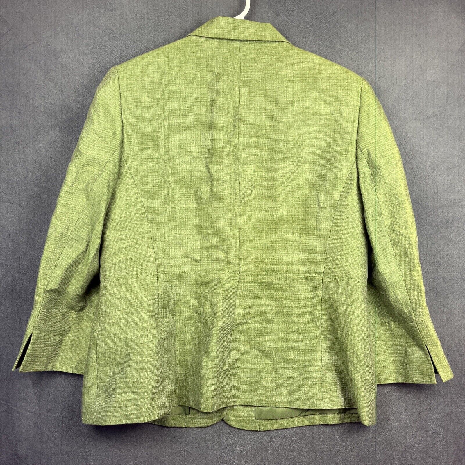 Other Le Suit Petite 100% Linen Blazer Jacket Women 12P Green Vtg Size XL / US 12-14 / IT 48-50 - 2 Thumbnail