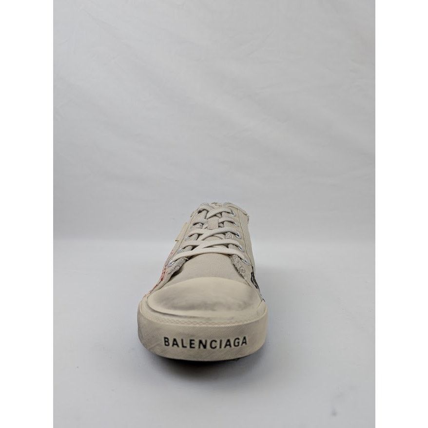 Balenciaga o1rshd1 Dest Canvas Paris Mule in White/Red/Black Size US 11 / EU 44 - 6 Thumbnail