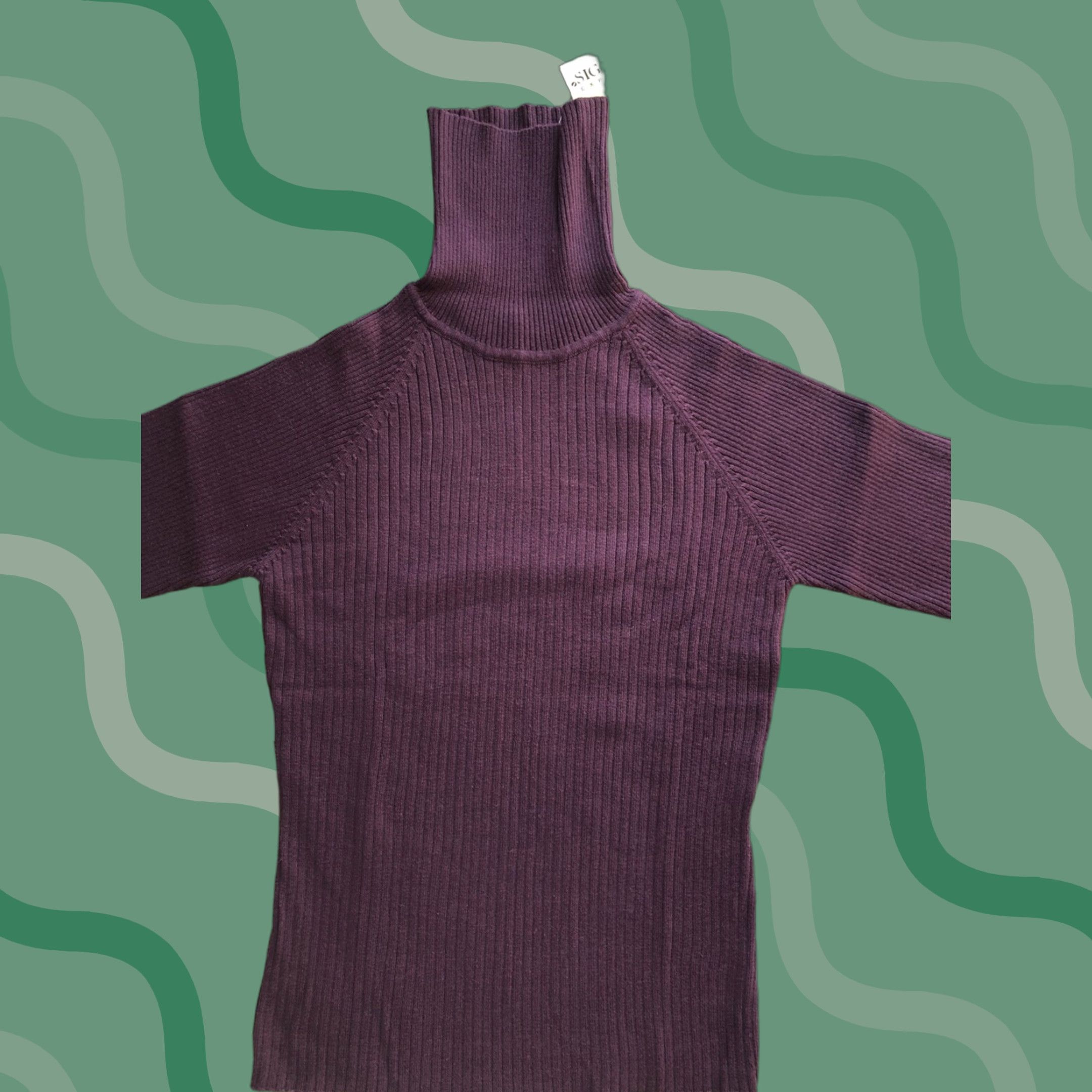Vintage New Signature Expressions Sweater Womens Size S Turtleneck Acrylic Cotton Purple Size S / US 4 / IT 40 - 1 Thumbnail