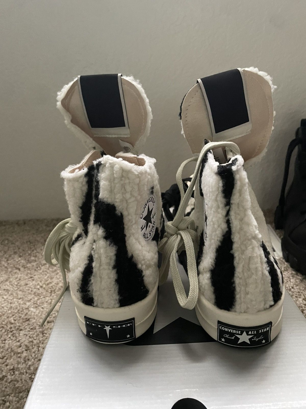 Rick Owens TURBODRK HI Zebra size 41 Size US 7.5 / EU 40-41 - 2 Thumbnail