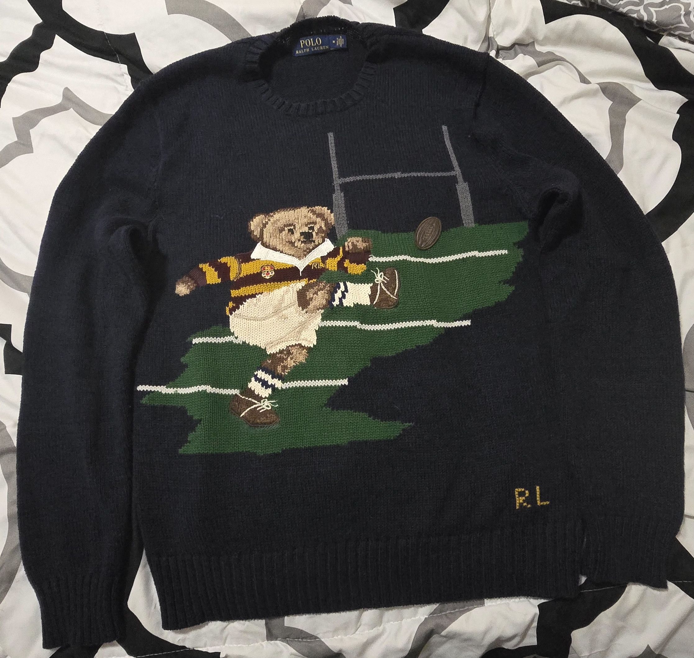 Polo Ralph Lauren Polo Ralph Lauren Polo Bear Rugby Sweater Size US M / EU 48-50 / 2 - 1 Thumbnail
