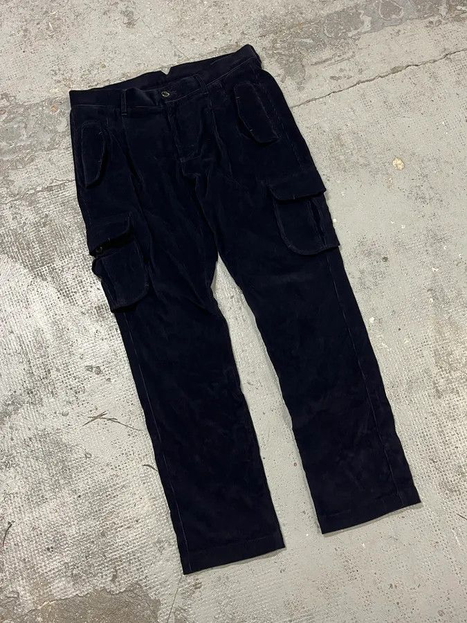 Emporio Armani AW2011 Emporio Armani Navy Corduroy Cargo Pants Size US 32 / EU 48 - 5 Thumbnail