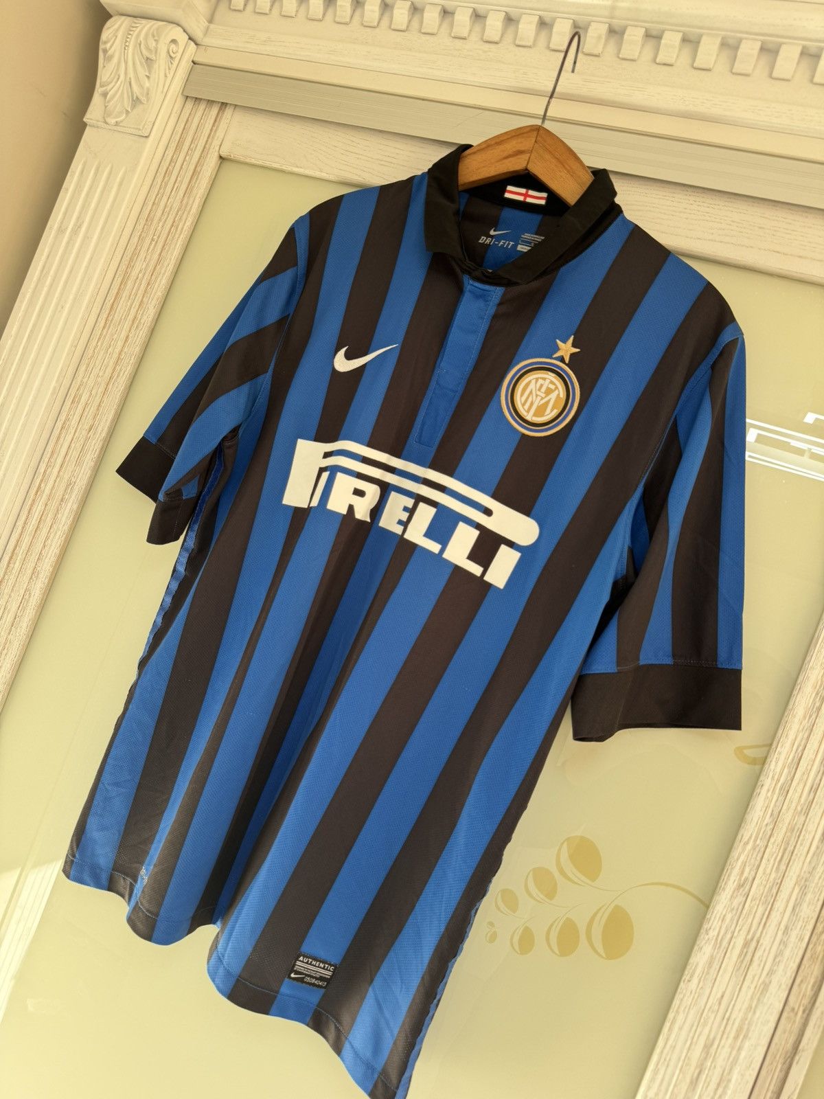 Nike Inter Milan 2011-2012 Home Soccer Jersey Football Kit Shirt Size US L / EU 52-54 / 3 - 3 Thumbnail