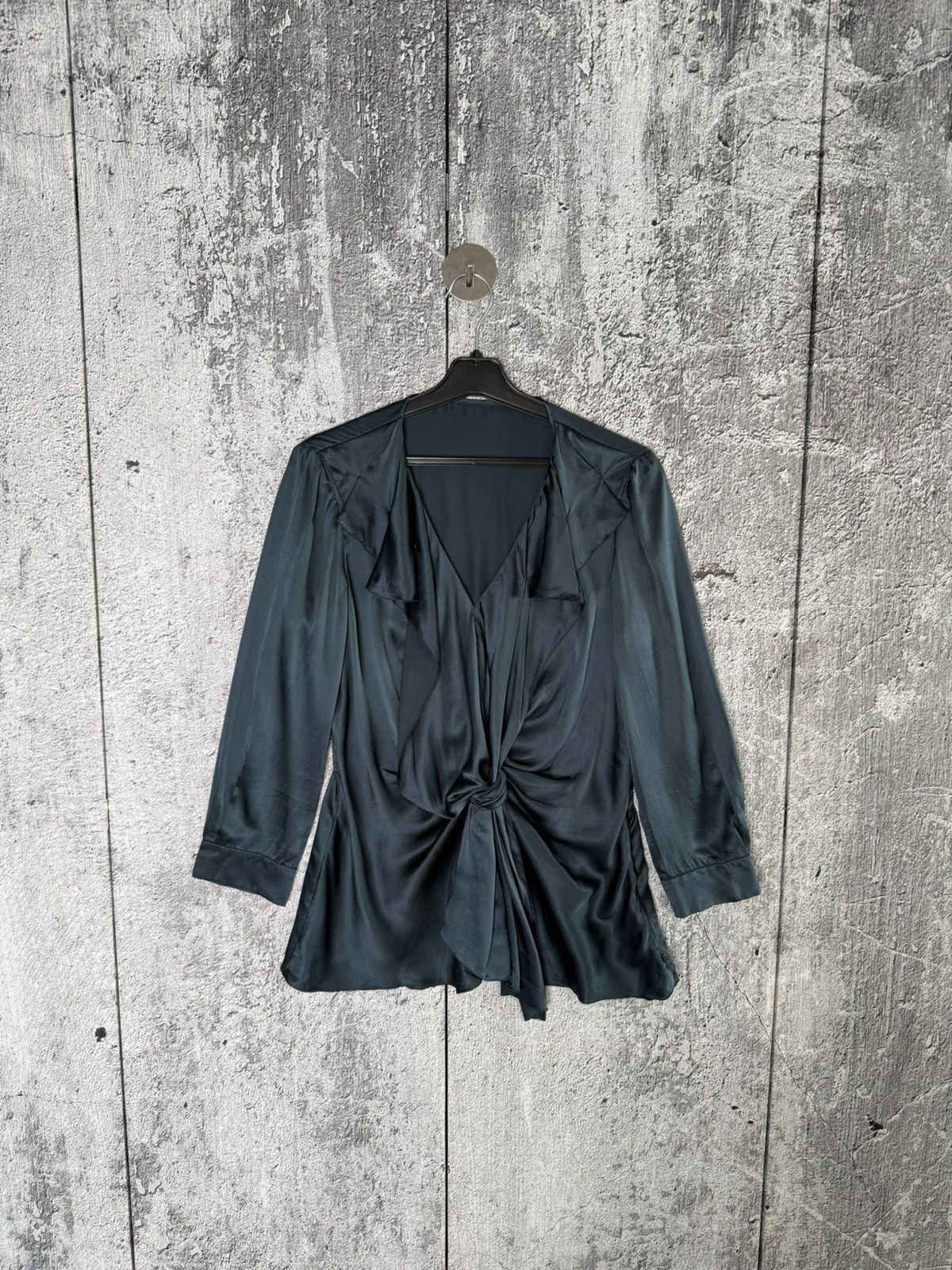 Prada Prada 100% Silk Draped Knot Blouse Top Made In Italy Size S / US 4 / IT 40 - 1 Thumbnail