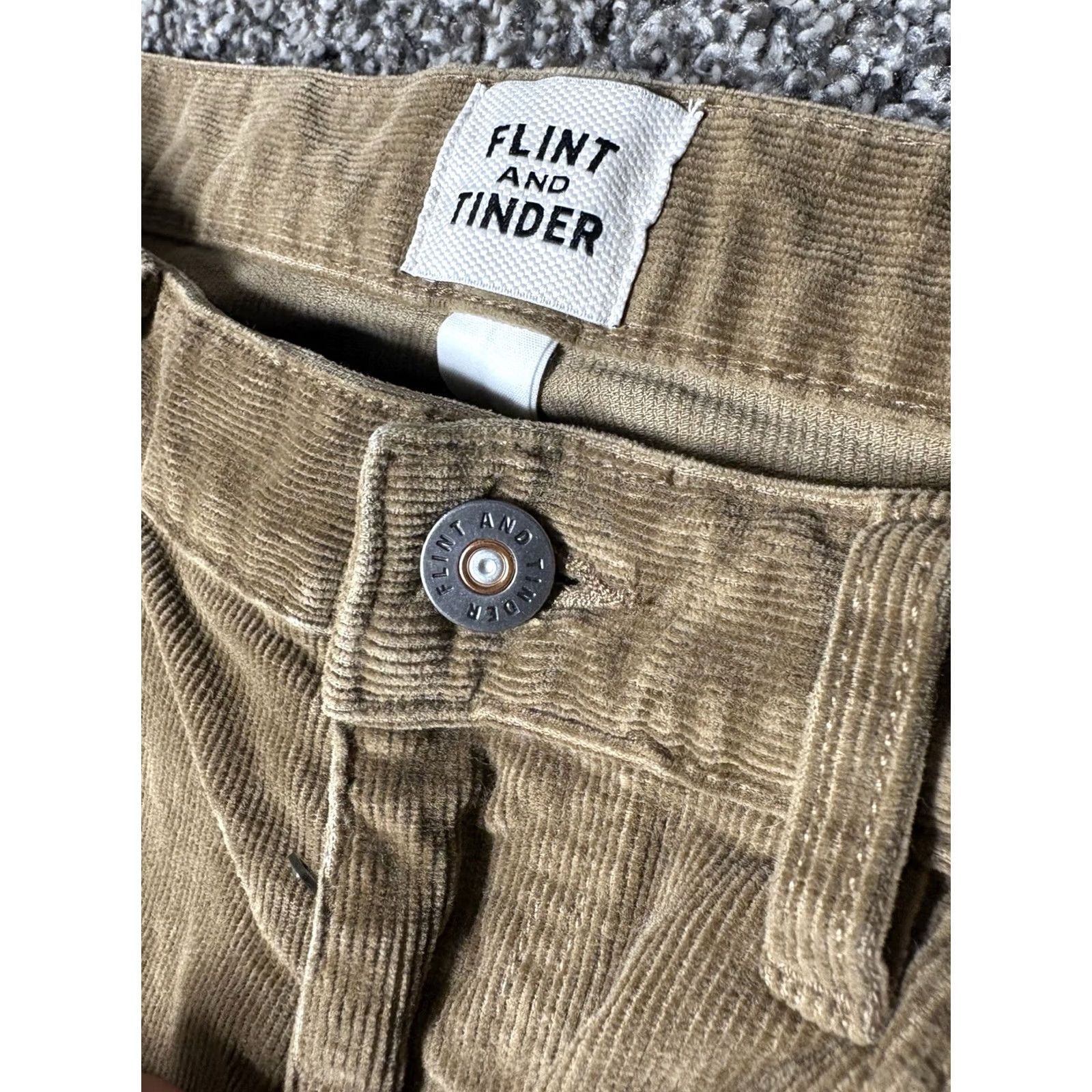 Flint And Tinder Flint and Tinder Corduroy Pants Mens 32x32 Brown Athletic Slim Fit Tapered Casual Size US 32 / EU 48 - 7 Thumbnail