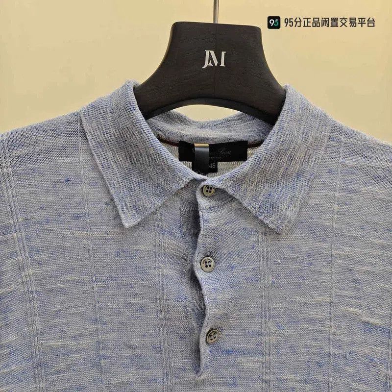 Loro Piana Loro Piana Mixed Color Ribbed Casual Knit Short Sleeve. Size US M / EU 48-50 / 2 - 2 Thumbnail