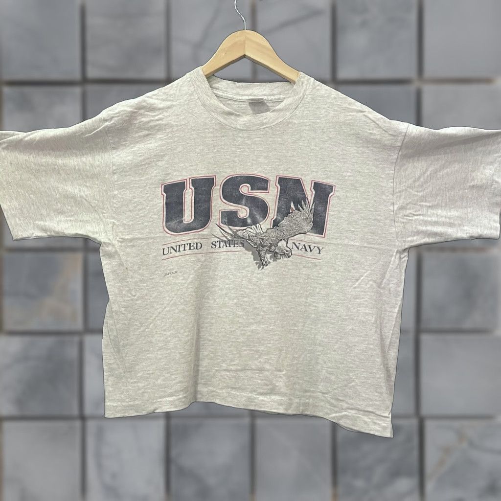 Vintage VINTAGE NAVY Shirt Mens Large Gray 90s USN Navy Shirt Men L Gray 90s Vintage Mens Size US L / EU 52-54 / 3 - 1 Thumbnail
