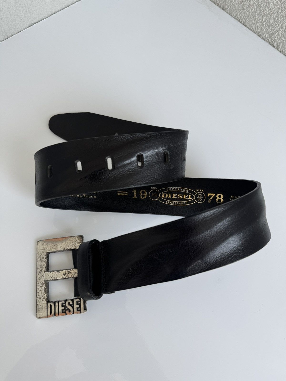 Diesel Diesel Belt Leather Black Women’s Size ONE SIZE - 3 Thumbnail