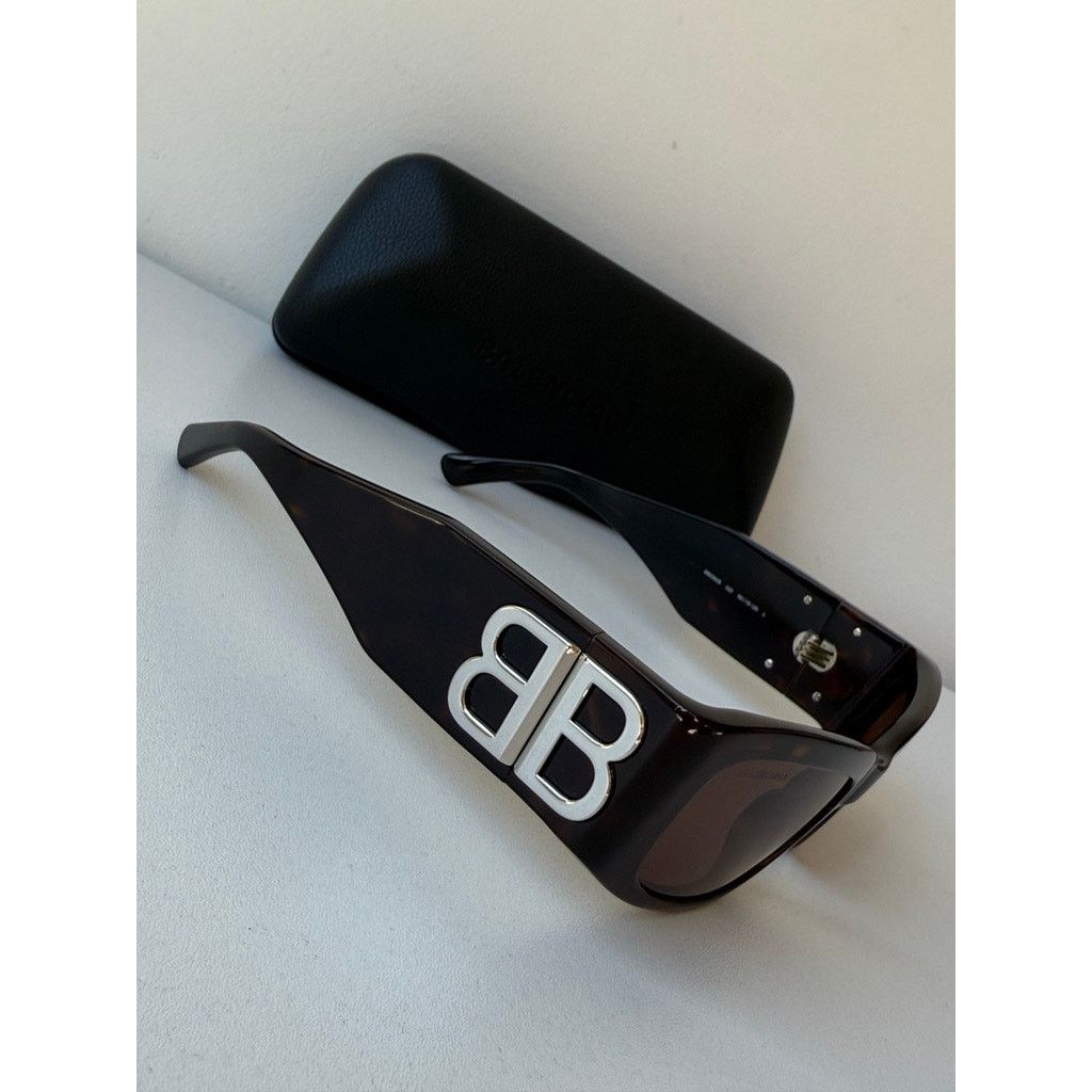 Balenciaga NEW Balenciaga BB0260S Bossy Sunglasses in Havana Brown Size ONE SIZE - 3 Thumbnail