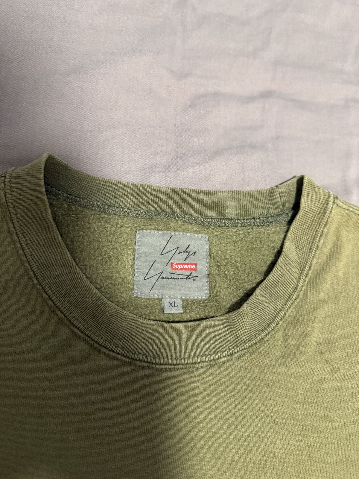 Supreme × Yohji Yamamoto Supreme Yohji Yamamoto crewneck Olive Size US XL / EU 56 / 4 - 3 Thumbnail