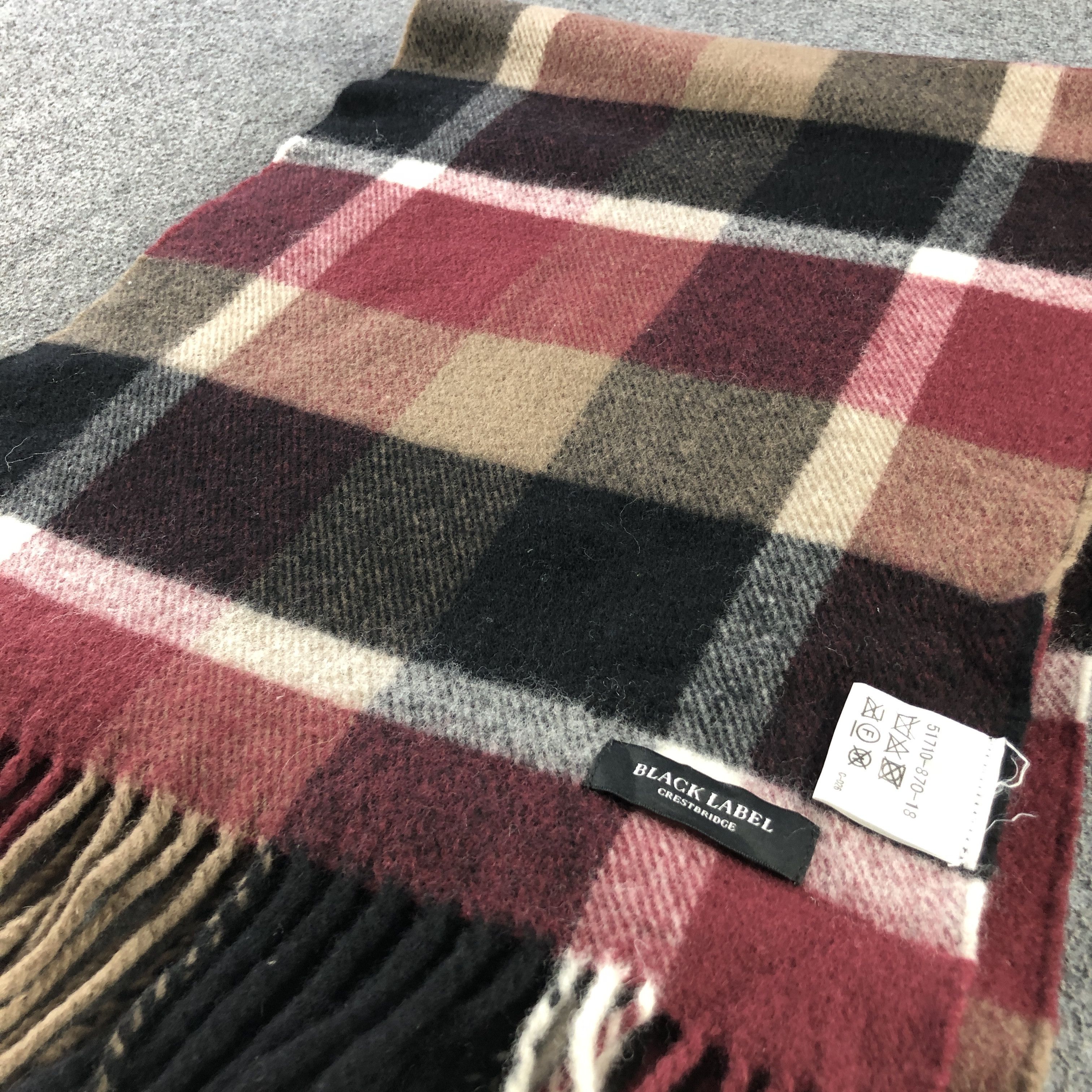 Black Label Crestbridge Black Label Wool Scarf Muffler V2897 Size ONE SIZE - 3 Thumbnail