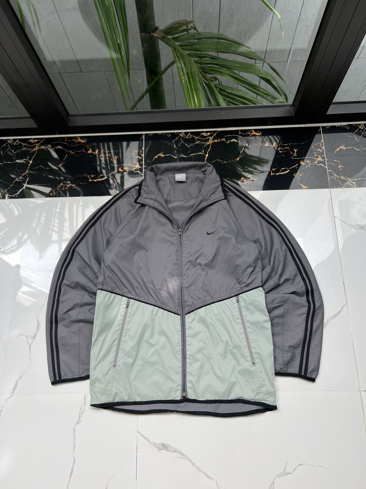 Nike × Vintage 90's NIKE RETRO RARE Y2K SWOOSH LOGO TRACK JACKET Size US M / EU 48-50 / 2 - 1 Thumbnail