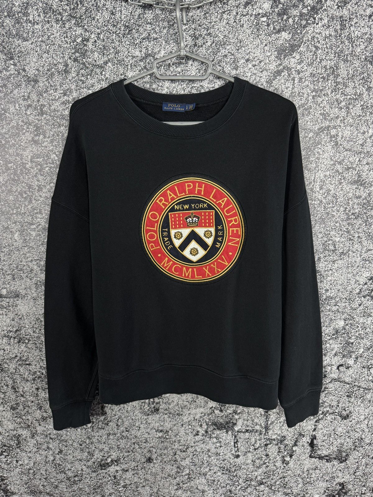 Polo Ralph Lauren Women’s Polo Ralph Lauren New York Sweatshirt Big Logo Sz L Size L / US 10 / IT 46 - 1 Thumbnail