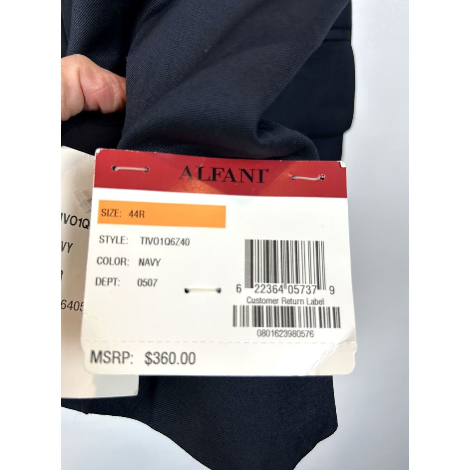 Alfani Alfani Blazer Mens 44R Wool Navy Two-Button Single-Breasted Slim Regular Jacket Coat, 2 Button, Blue, Wool, Sport Coat, Men, 44R Size 44R - 5 Thumbnail