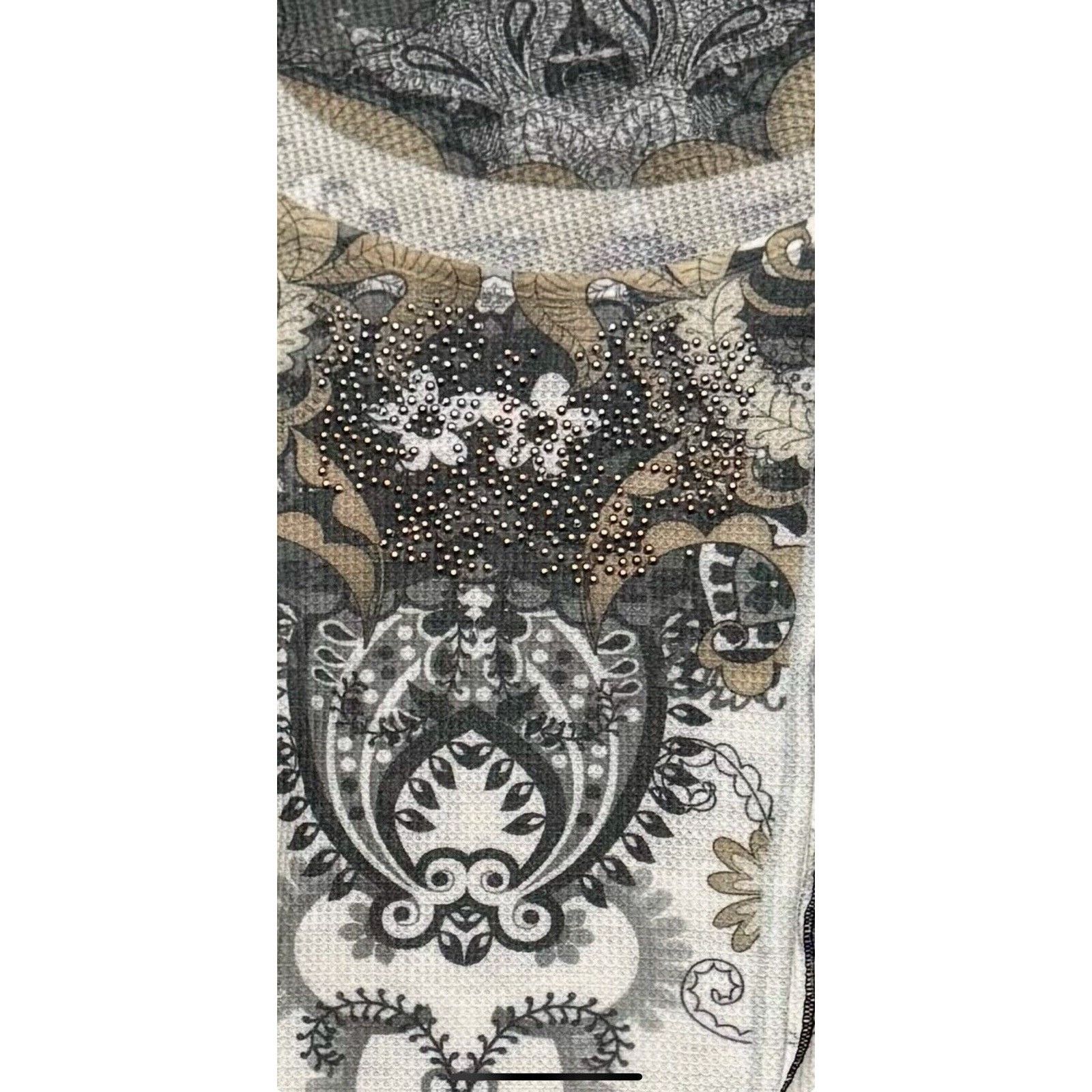 Other One World Y2K Top Womens Plus 1X Rhinestones Paisley Boho Size XL / US 12-14 / IT 48-50 - 9 Thumbnail