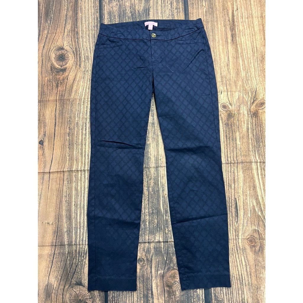 Lilly Pulitzer Lilly Pulitzer Women's 2 Blue Textured Ankle Skinny Pants Size 26" / US 2 / IT 38 - 1 Thumbnail