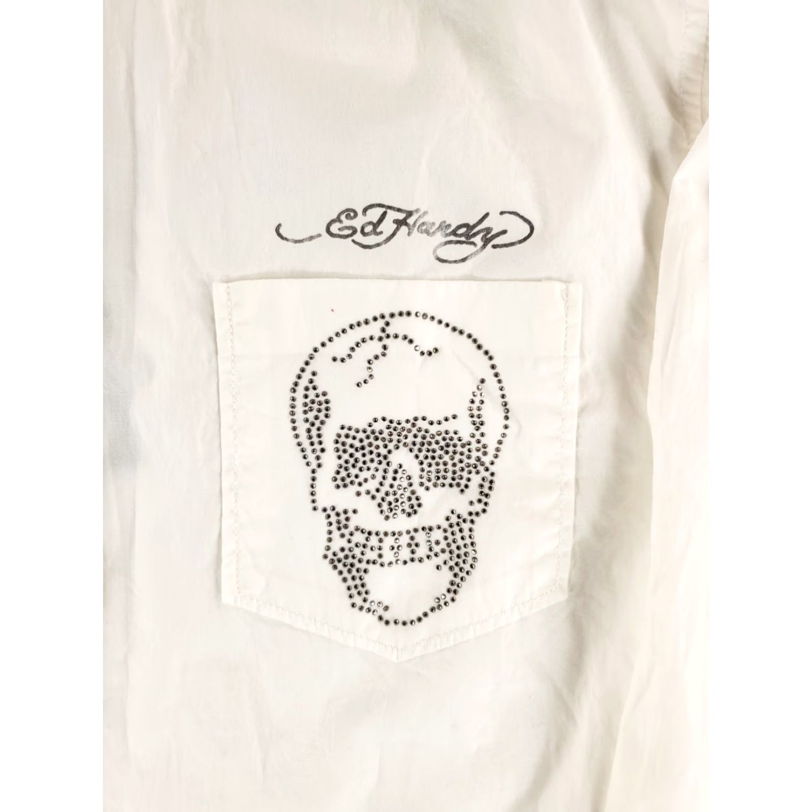 Ed Hardy Ed Hardy Christian Audigier Button Up Shirt Long Sleeve White Skull Mens XL NWT Size US XL / EU 56 / 4 - 2 Thumbnail