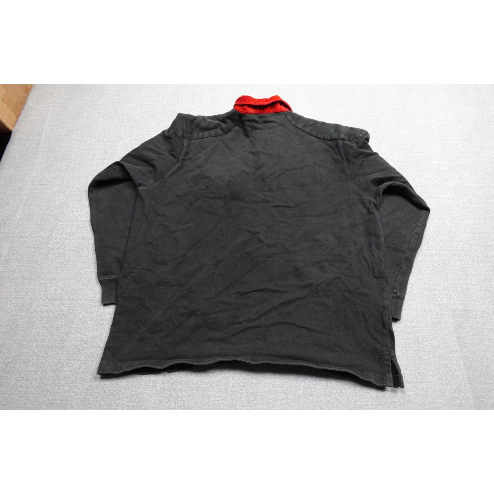 Polo Ralph Lauren VINTAGE Polo Ralph Lauren Rugby Polo Mens XL Black Cord Collar Zip Heavyweight Polo Size US XL / EU 56 / 4 - 6 Thumbnail